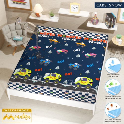 SS Sprei Waterproof PART h 160 160X200 cm MONALISA Anti Ompol Bayi Lansia Anti Air mix