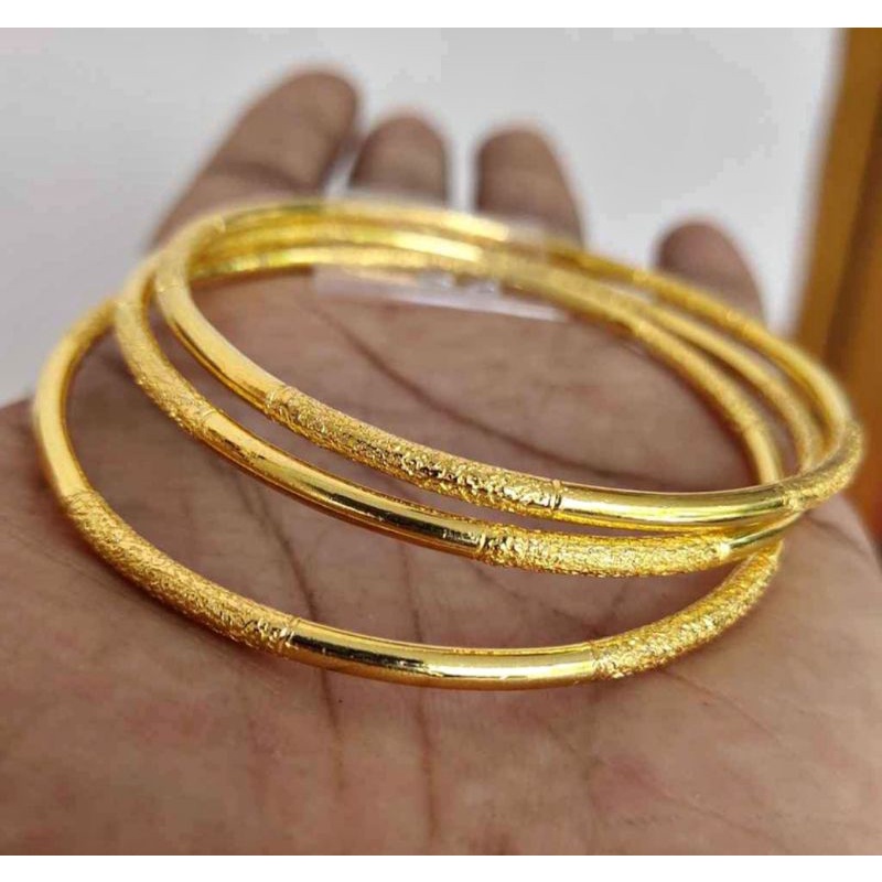 Gelang keroncong LAPIS KRISTAL EMAS 24K