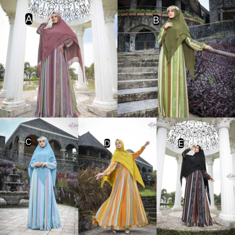 NALILA Syar'i SET EL.Deena by KANAYA Original Gamis Hijab Syari Eldeena Bestseller Kekinian Terlaris