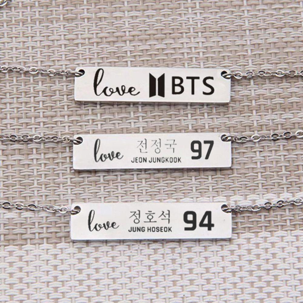 Kalung Nanas BTS ARMY Bangtan Boys Jewellery KPOP Tulisan Inggris