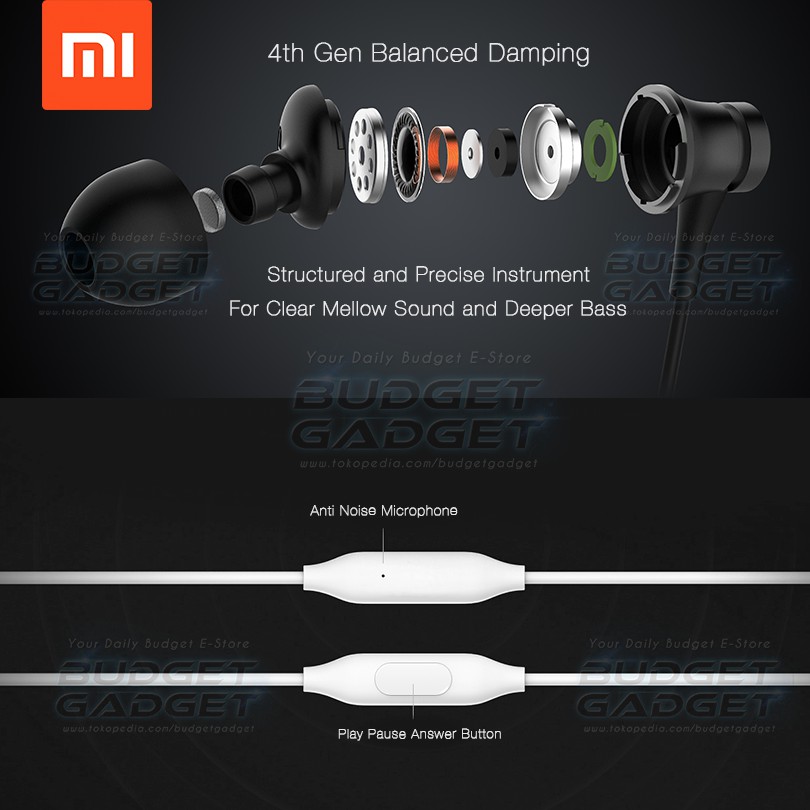 Xiaomi Mi Piston Huosai 3 Earphone Fresh Version ORIGINAL Headset