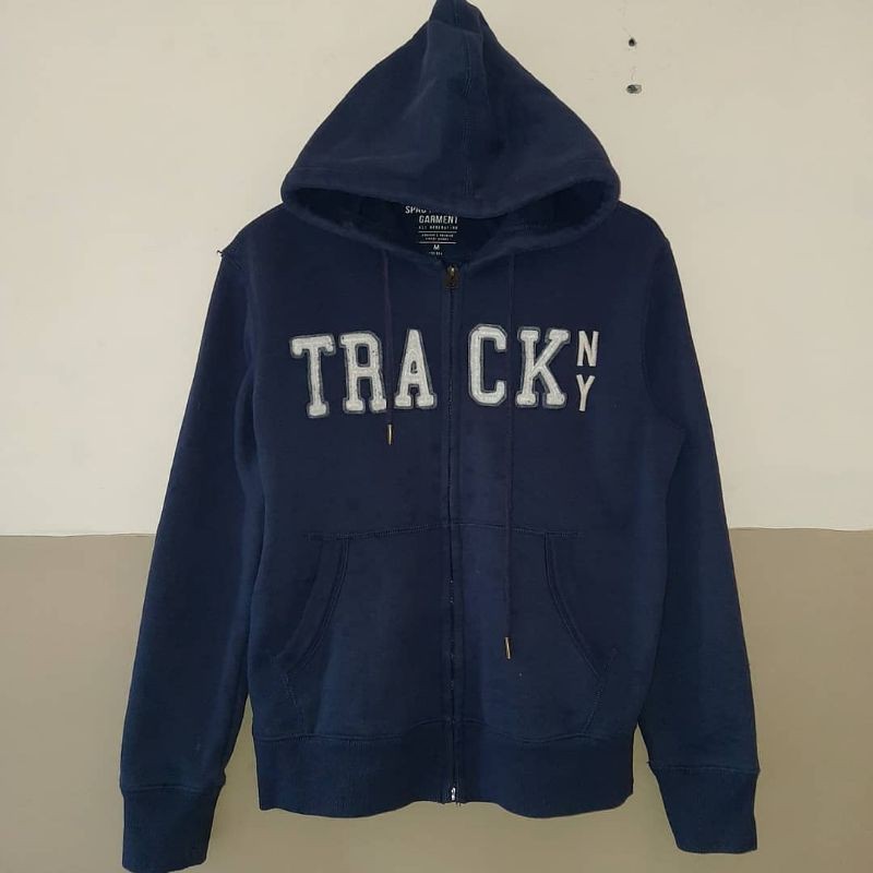 JACKET ZIP HODIE SPAO TRACK NAVY ORIGINAL SECOND BRANDED