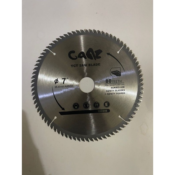 CIRCULAW SAW BLADE 7INCH 80MATA - MATA GERGAJI POTONG KAYU TCT 7×80T