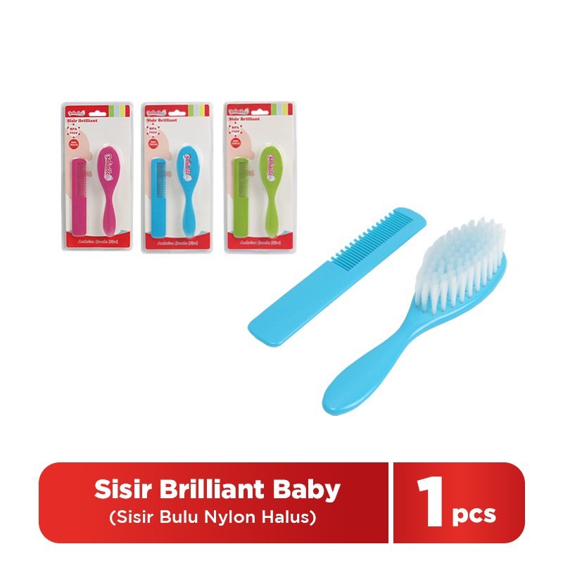 RELIABLE sisir dan sikat| brush &amp; comb lucu bayi anak nilon halus 2 in 1