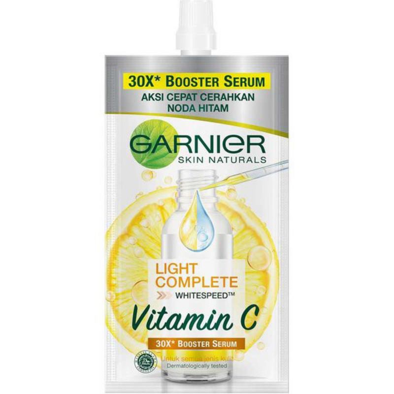 GARNIER LIGHT / BRIGHT VITAMIN C 30x SERUM BOOSTER 30ML 50ML SACHET 7.5ML