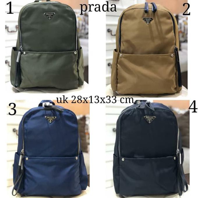 ► TERLARIS TAS RANSEL WANITA SEKOLAH► PRADA RANSEL (28X13X33) BAHAN PARASUT NILON TEBEL-KWA STOK