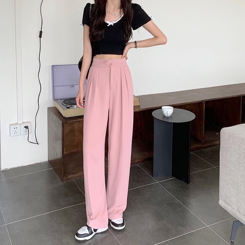 CELANA KANCING HW CULLOTE PANTS HIGHWAIST WANITA KULOT KARET MX890