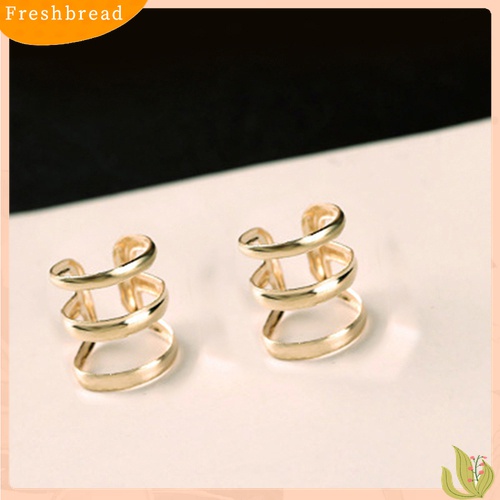 【Fresh】❀Women Punk Ear Clip Cuff Earrings Non-Piercing Hollow U-Shape Clip On Jewelry