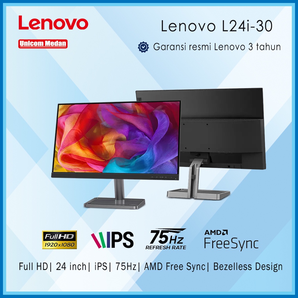 Monitor LED Lenovo L24i-30 FHD 24 inch HDMI 75Hz FreeSync