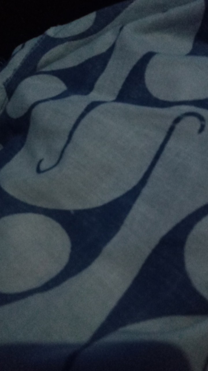 Blus Lonceng Biru Lawasan Monochrome Katun Batik Modern Premium Blouse Wanita Cewek Indigo Sheena