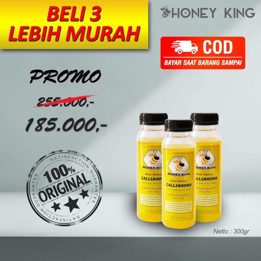 

Madu Asli Murni HONEY KING CALLIANDRA 300gr 100% ORIGINAL (3 Bottles)