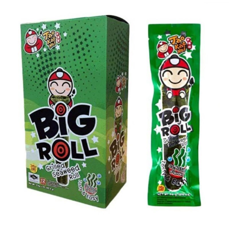 Tao Kae Noi Big Roll Seawed 1 Box Isi 12 Pcs x 3,6 gr (ED Oktober 2024)
