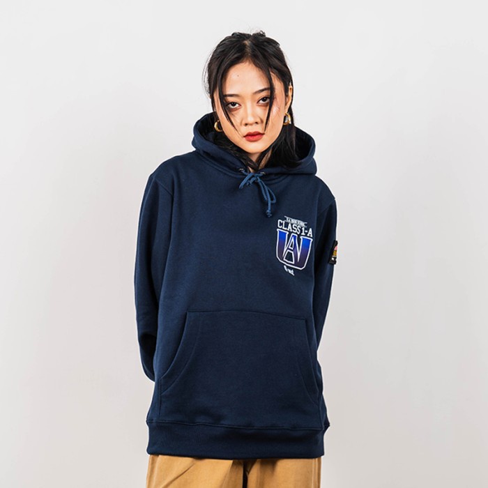 {lathifastore} W.Essentiels X FTH X My Hero Academia Class 1-A Squadron Hoodie Navy - S Limited