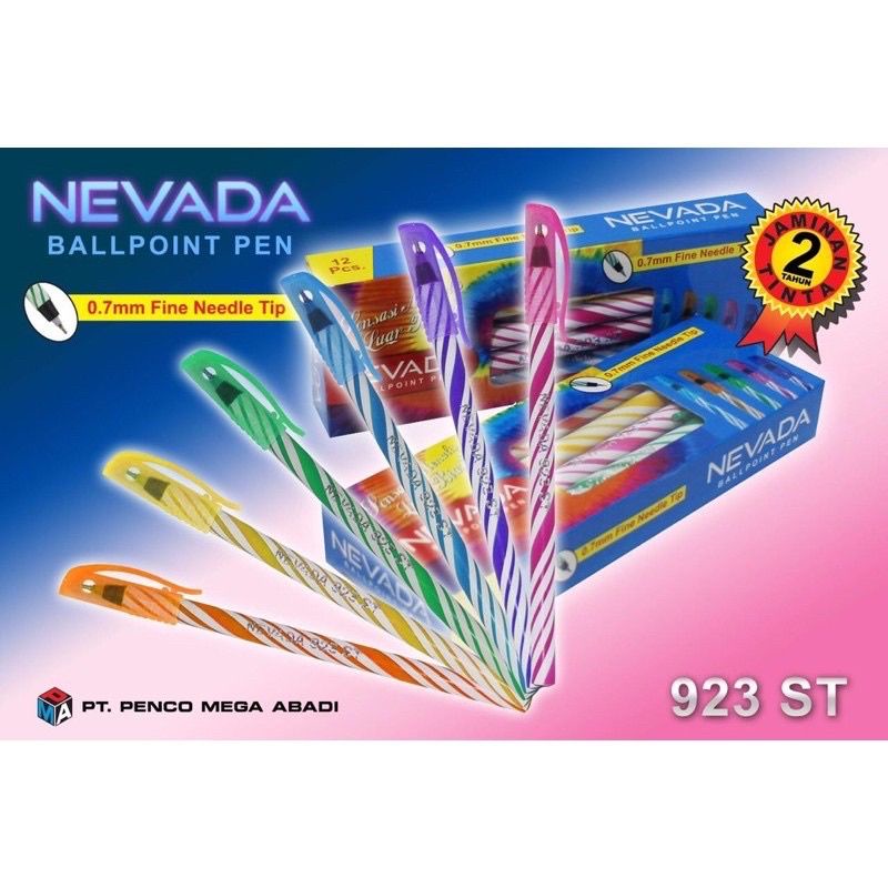 Pulpen 12pcs/1 Lusin NEVADA HITAM BALPOIN LILIN/ULIR 923 ST PENA /PEN/BOLPEN COLOR UNIK-2