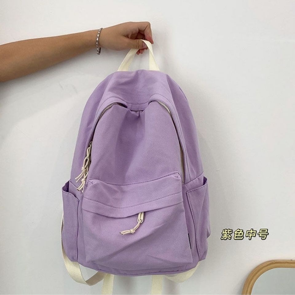 tas ransel sekolah wanita korea tas ransel jepang tas skolah sling bag kanken original kucing calico Sera siswi kampus tas sekolah kanvas antik siswa smp gaya sederhana warna solid tas ransel bernilai tinggi kapasitas besar