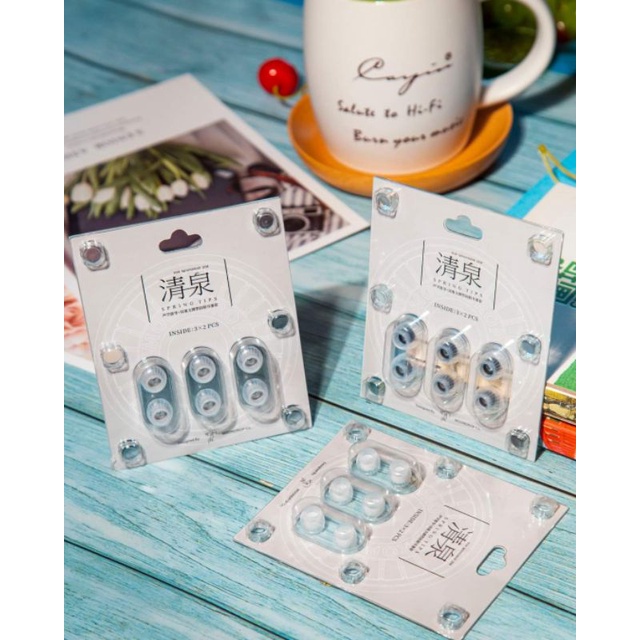 Moondrop Spring Tips Eartips Soft Sillicone Kato Earphone Premium