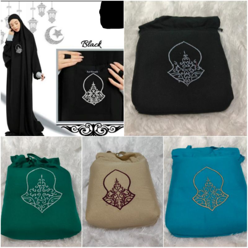 Mukena Hadramaut Bordir Manset Mukenah Terusanmukena terompah warna