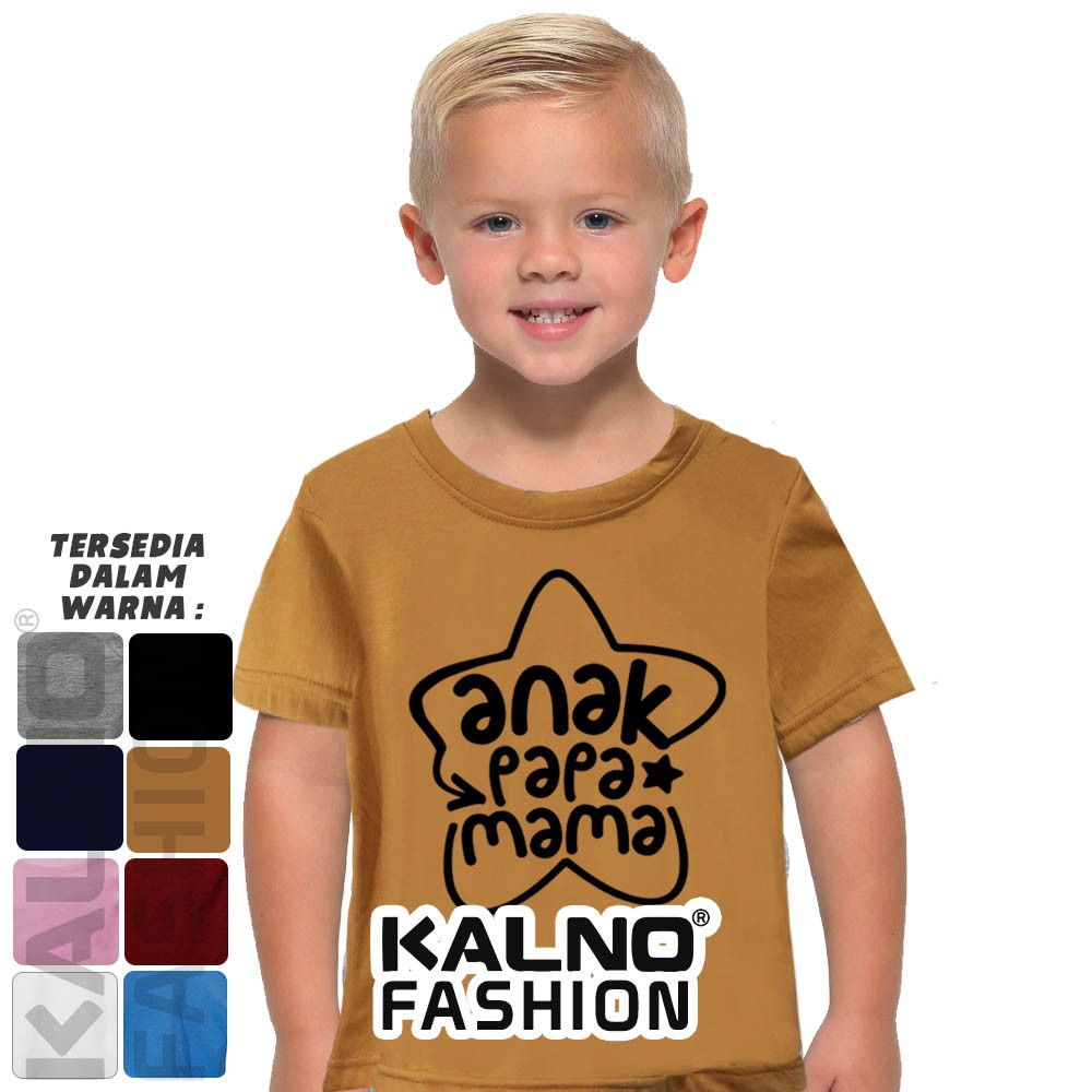 Baju Anak Print bintang anak mama papa 313 - Anak Anak Umur 1 -  7 Tahun Ukuran S M L XL Bahan polys