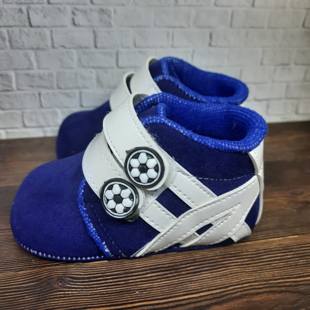 SEPATU PREWALKER BABY BAYI LAKI-LAKI BOLA 0-12 BULAN JARING GP07