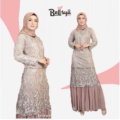 Gamis Brukat / Gamis modern syahrini 6 / kebaya modern / gamis pesta dress tutu Ready JUMBO XXLGAMIS