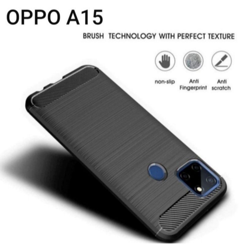 Softcase Slim Fit Carbon Oppo A15 - UA