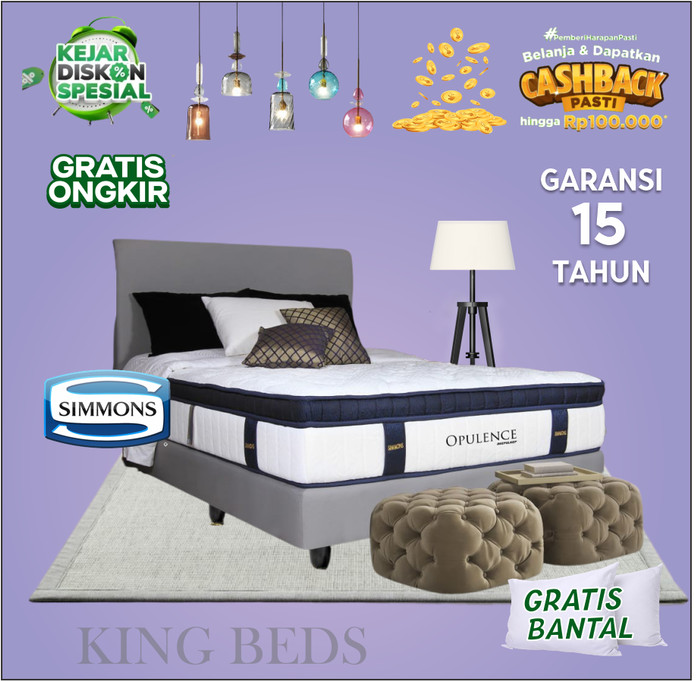 Simmons Spring Bed Opulence Full Bed Set Kasur 160x200