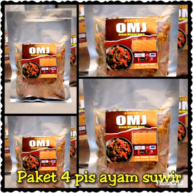 

Super hemat Oseng mercon ayam suwir 4 pis