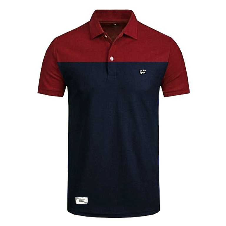 Baju Olah Raga Berkerah Merah Kombinasi Kuning - Baju Olah Raga Berkerah Merah