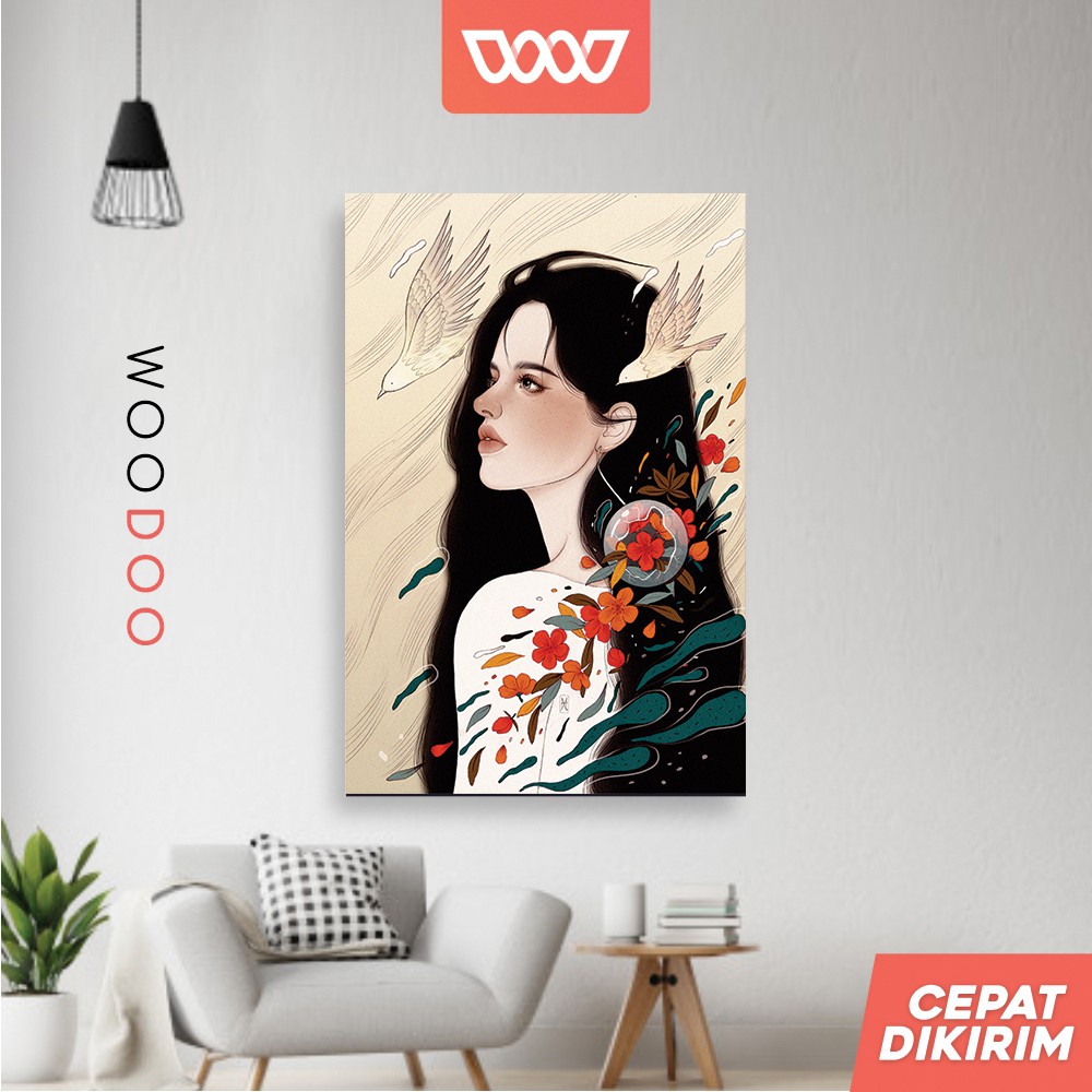WOODOO LO40 Hiasan Lukisan Dinding Kamar Art Pajangan WOODOO LO40 Hiasan Lukisan Dinding Kamar Art Pajangan
