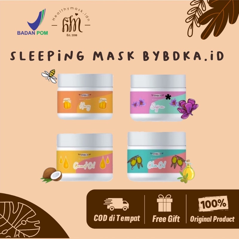 (SIAP KIRIM FREE GIFT) SLEEPING MASK BYBDKA.ID| MASKER MURAH BPOM