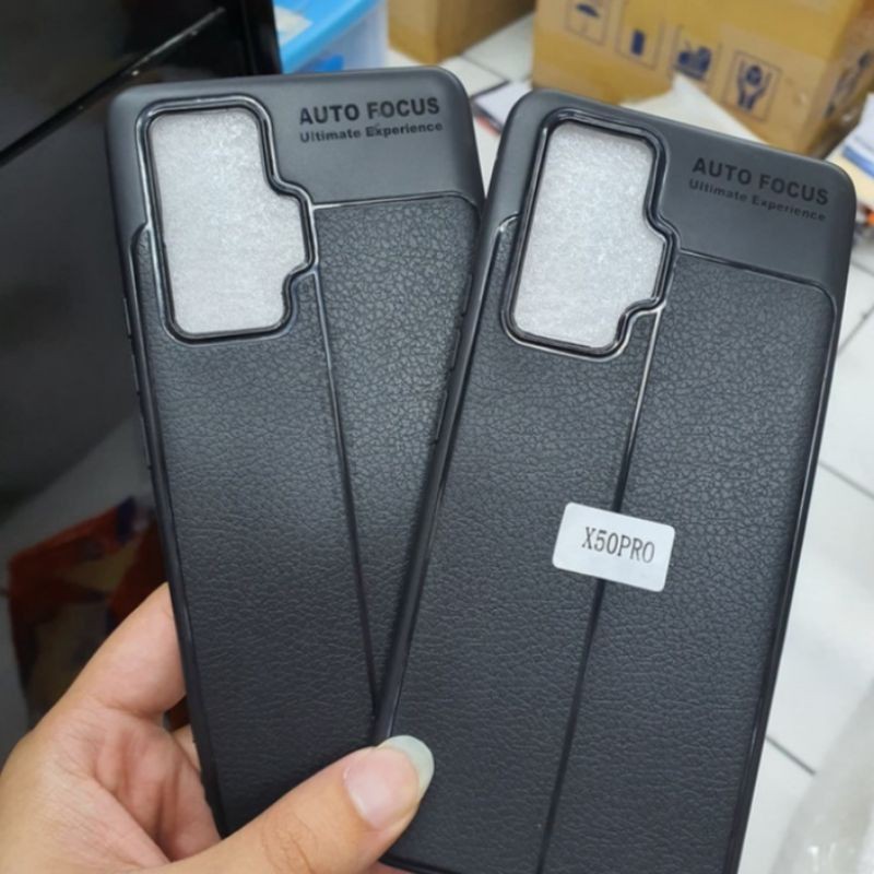 Vivo X50 / X50pro Softcase Auto Focus Leather Cover Silikon Soft Case