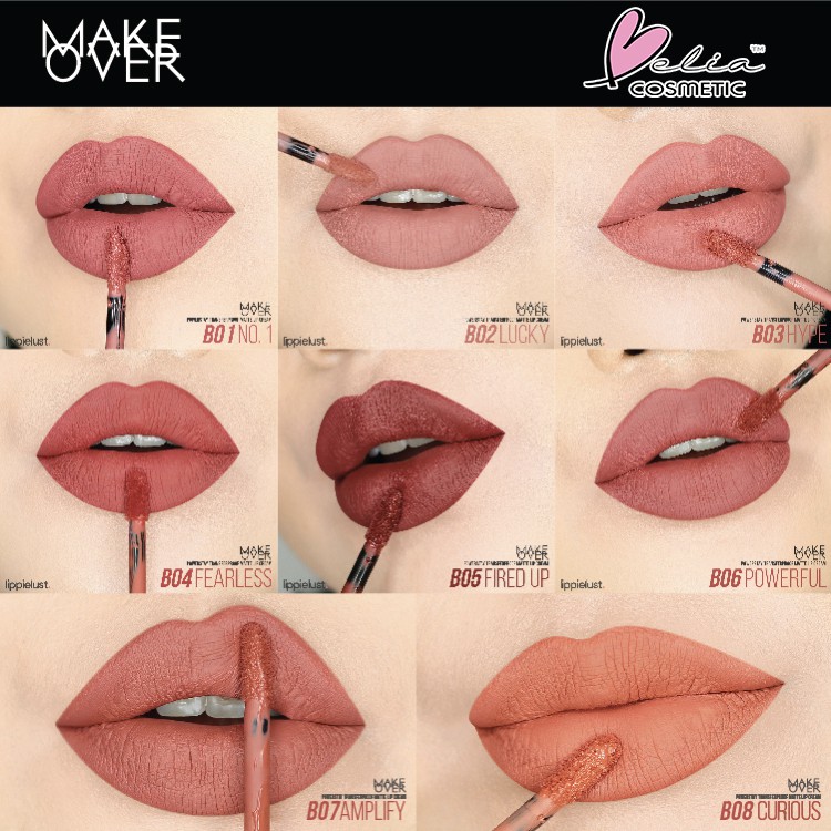 ❤ BELIA ❤ MAKE OVER Powerstay Transferproof Matte Lip Cream 7gr Makeover