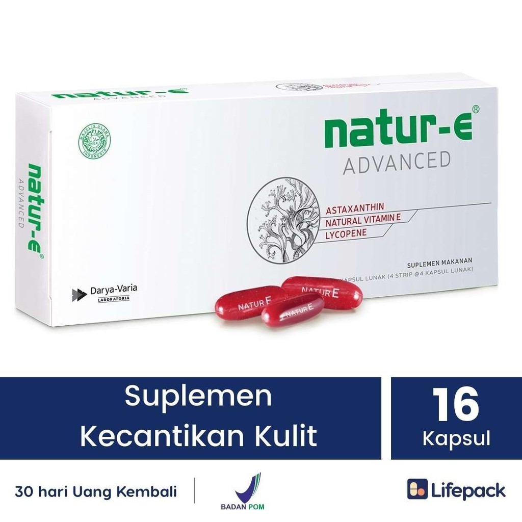 Nature-E Advanced Kapsul - Suplemen Kesehatan Kulit - Lifepack-ISI 16