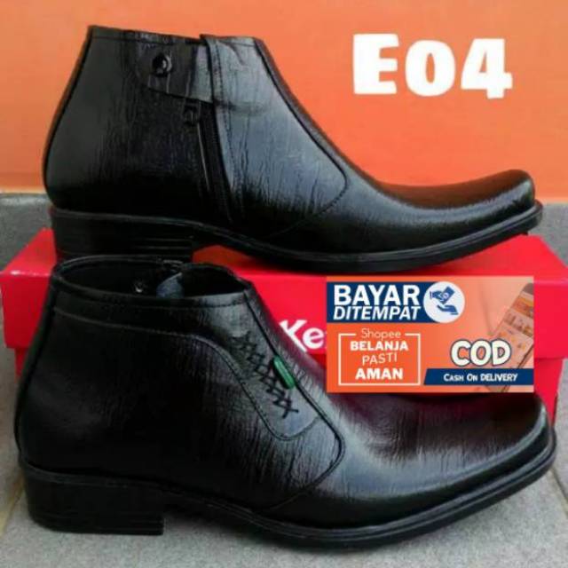 COD Sepatu Pantopel Kulit Sapi Asli Garut LODAYA untuk Kerja Kantoran model Resleting