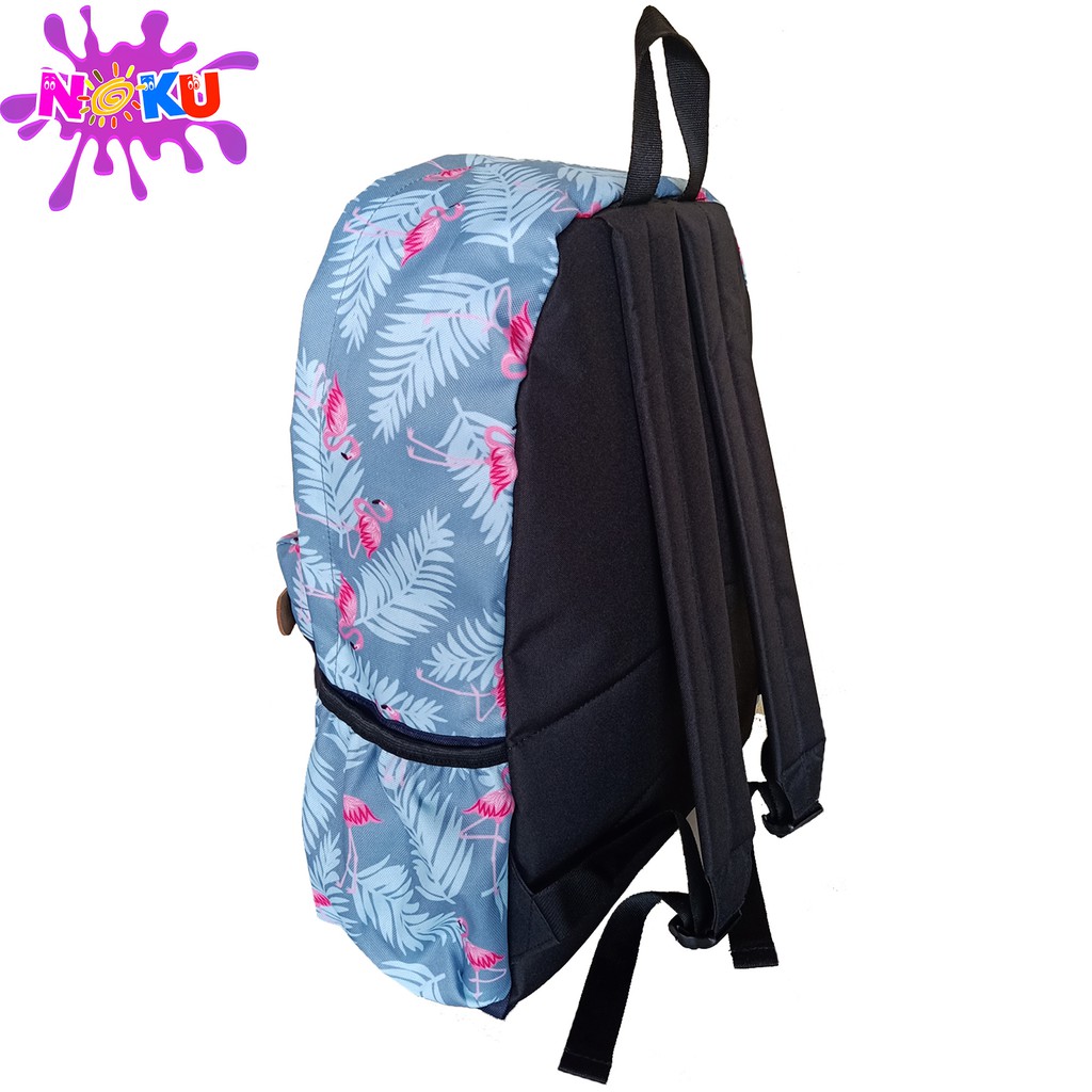 Tas Ransel MONOBE / Tas Sekolah Backpack Laptop Motif Flamingo