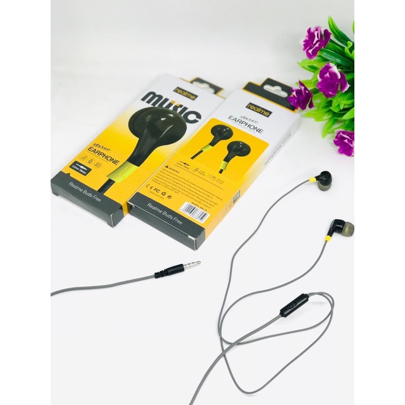 HANDSFREE REALME MA15 EARPHONE REALME MA18 HIRES AUDIO HIFI AOUND TRENDY SOFT COLOUR