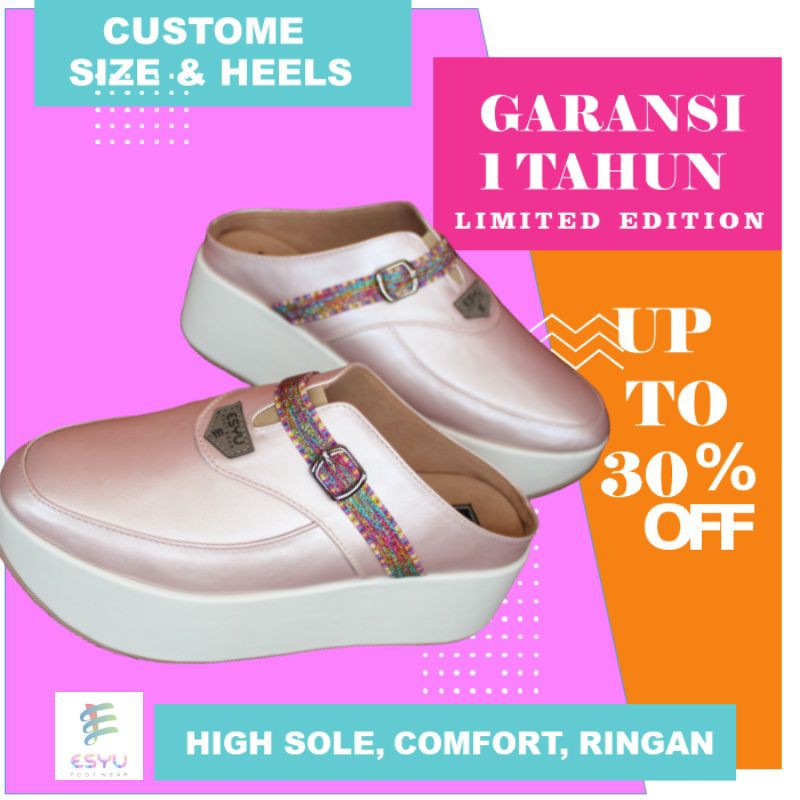 SEPATU SANDAL WANITA ESYU SHOES YUPI STRAWBERRY MILK