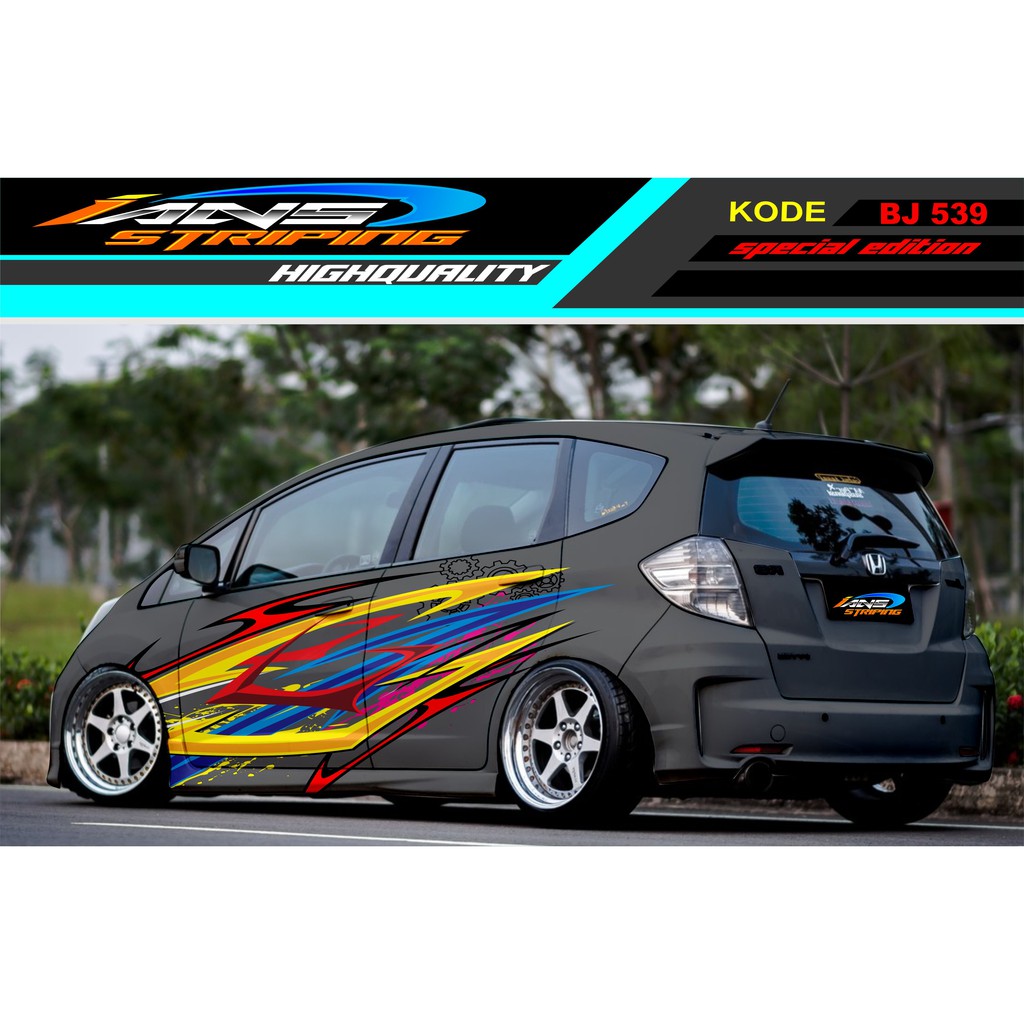 DECAL STICKER MOBIL JAZZ BRIO AGYA SIGRA YARIS SWIFT / STIKER MOBIL TERBARU / STICKER VARIASI MOBIL