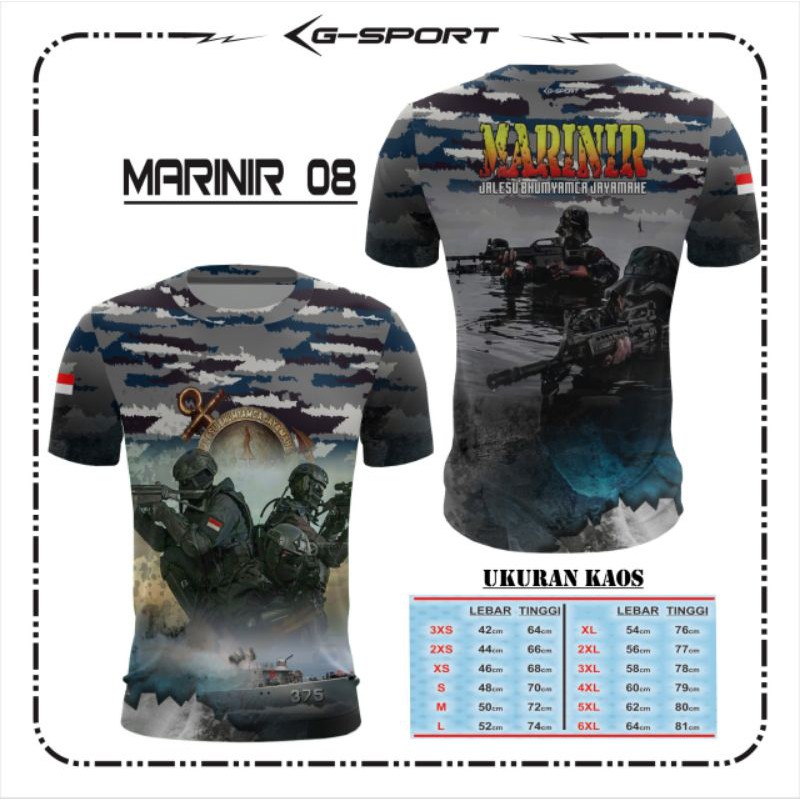 MR 08 KAOS OLAHRAGA BAJU RUNNING MARINIR ORIGINAL