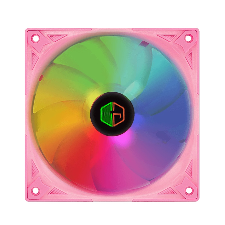 CUBE GAMING INDIGO - RGB RAINBOW STATIC FAN 12CM - PINK / FAN 12CM