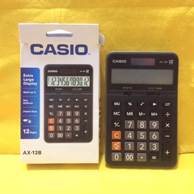 

Kalkulator 12 digits ORI merk Casio AX-12B