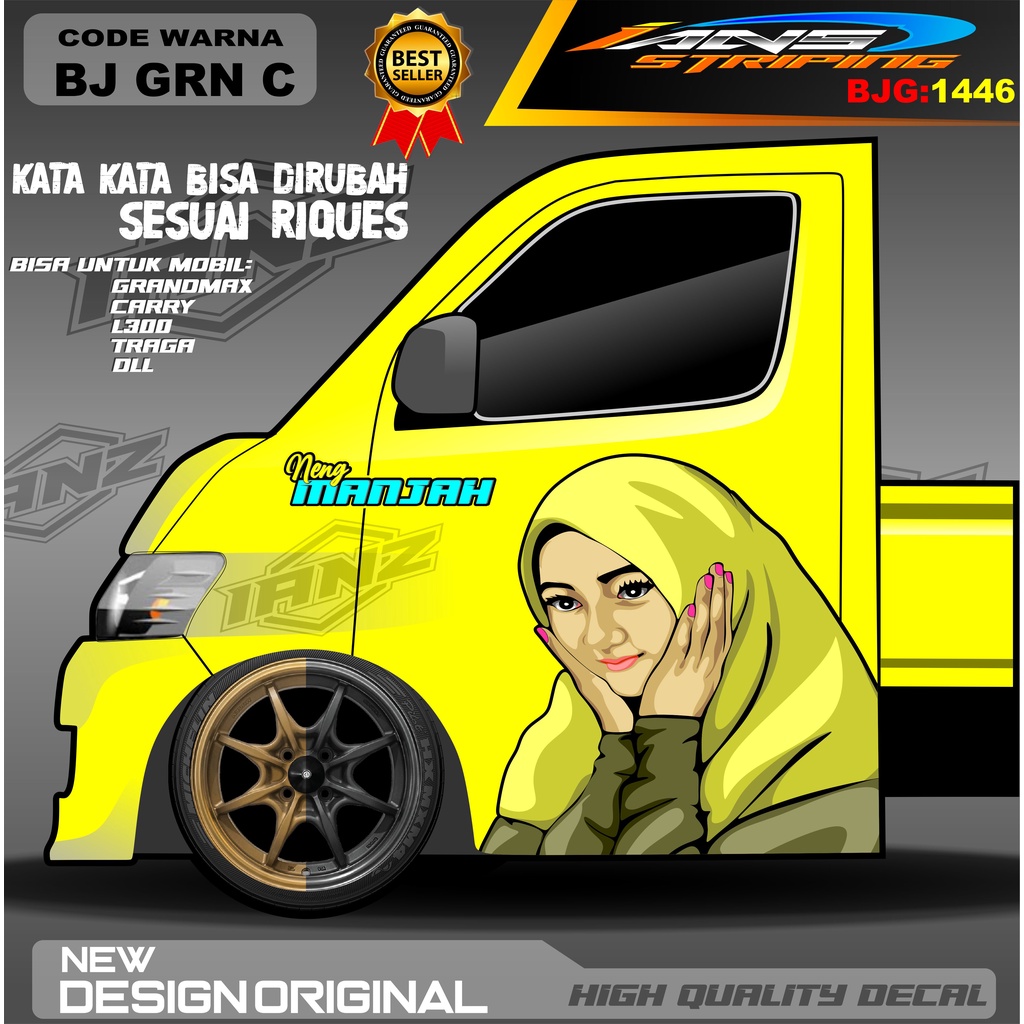 DECAL STIKER PINTU GRANMAX / DECAL PINTU CARRY / STIKER MOBIL PICK UP