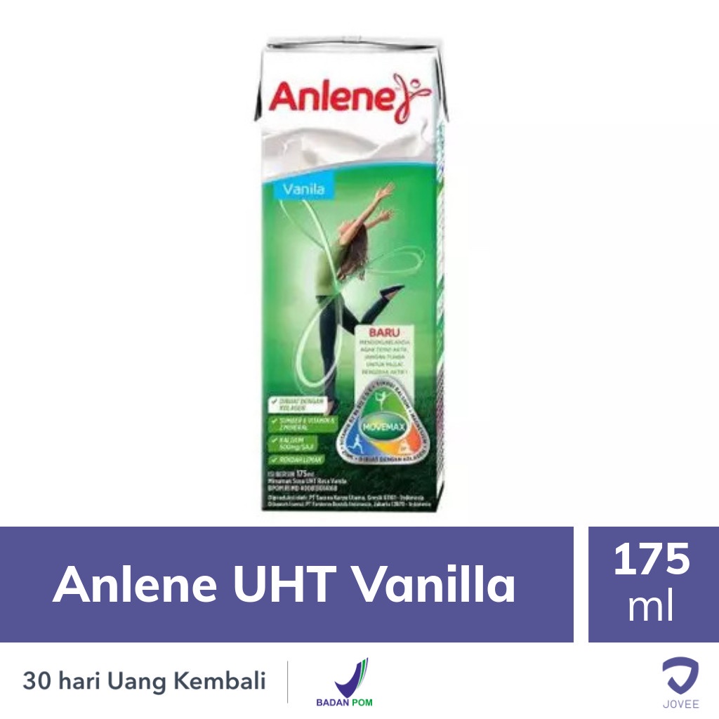 Anlene UHT Vanilla - 175 ml - Produk Susu, Nutrisi