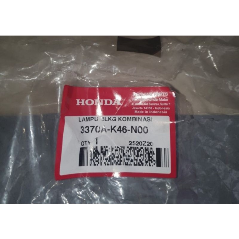 Stop Assy Vario 110 LED Honda ORI plus bubblewrap. 3370AK46N00