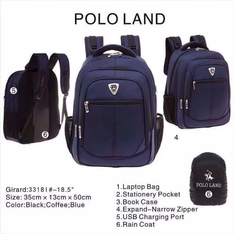 tas laptop polo land 18 inchi