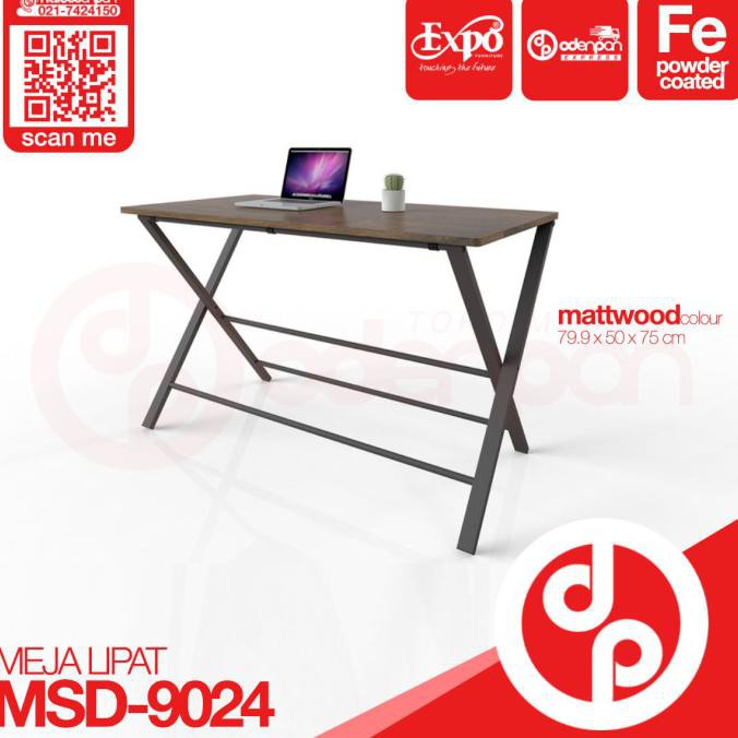 

Meja Laptop / Belajar / Tulis Lipat Kaki Besi Expo Msd 9024 -Odenpan Silopakwe