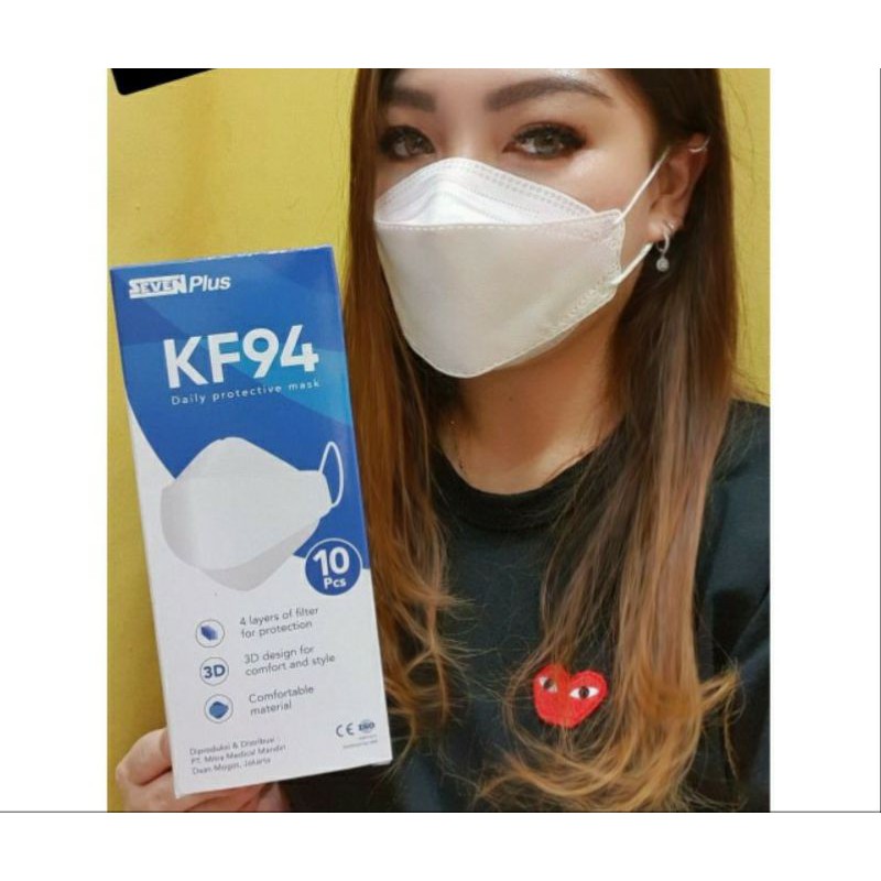 masker SEVEN PLUS KF94 isi 10pcs model EVO surgical kemenkes