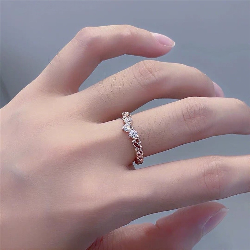 Pandora Cincin Sterling Silver 925 Desain Mahkota Hias Kristal Kubik Zirconia Mewah Berkilau Untuk Wanita