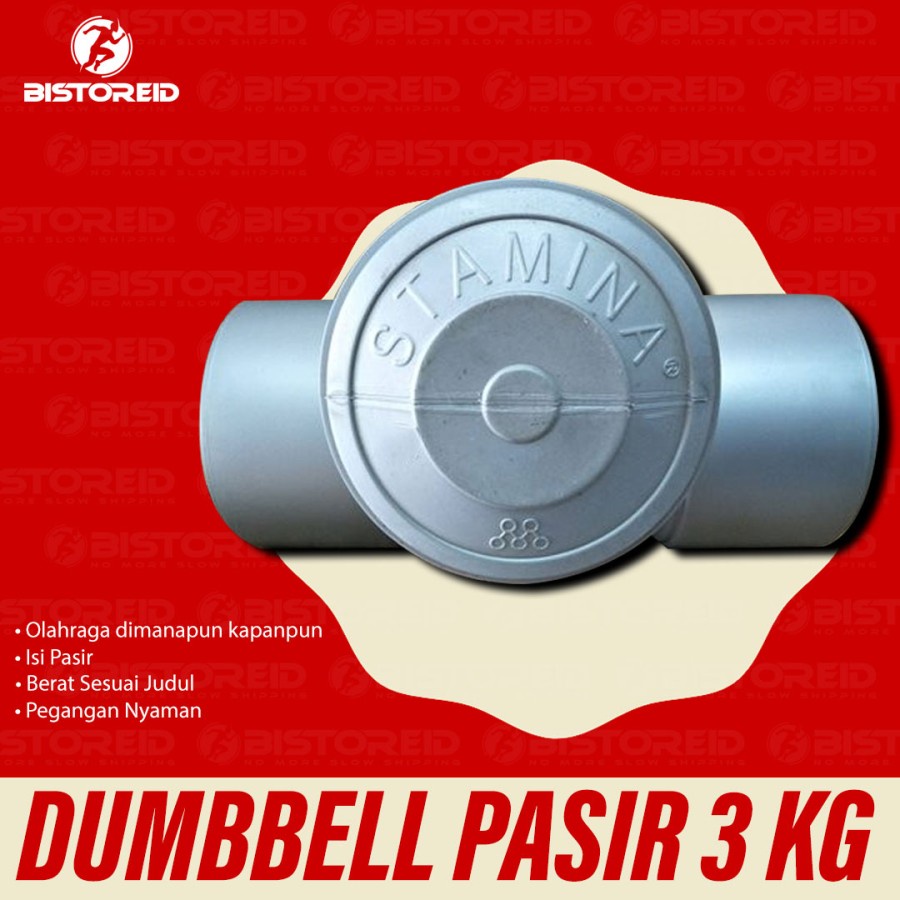 [1pc] BARBEL DUMBBELL DUMBELL DUMBEL PASIR 3KG 3 KG COD GRATIS ONGKIR