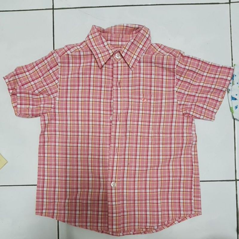 kemeja anak laki laki Giordano junior 3-4Y / 100 second